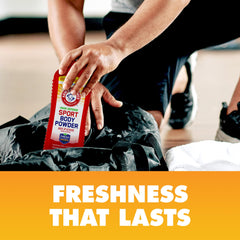 Arm & Hammer Sport Body Powder ideal for sports gear use to stay fresh before and after activity.