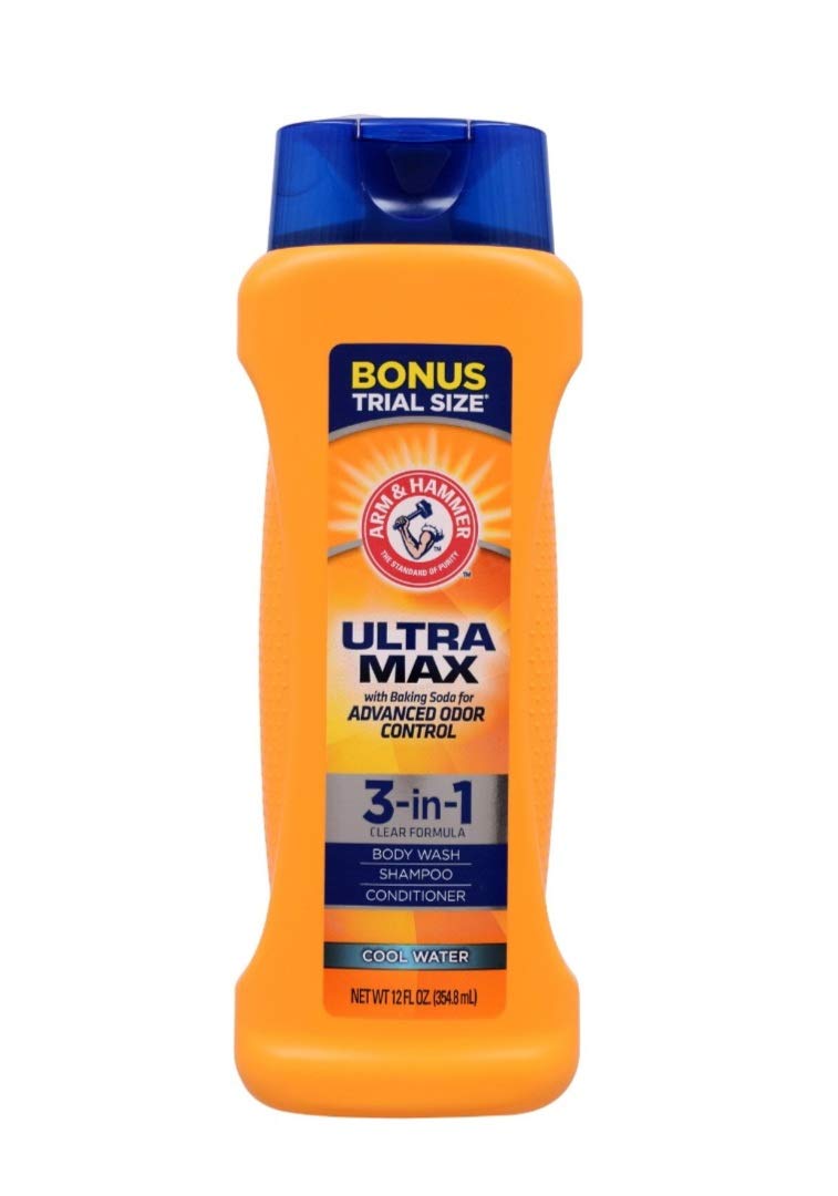Arm and Hammer Ultra Max 3-in-1 Cool Water bottle for convenient all-in-one cleanse in daily routine.