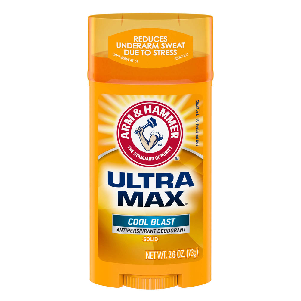 Arm & Hammer Ultra MAX Cool Blast bottle delivers lasting freshness.