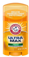 Arm & Hammer Ultra Max invisible deodorant travel stick delivers all-day protection and fresh scent.