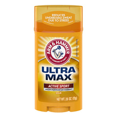 Arm & Hammer UltraMax Active Sport 3-pack packaging front showing value