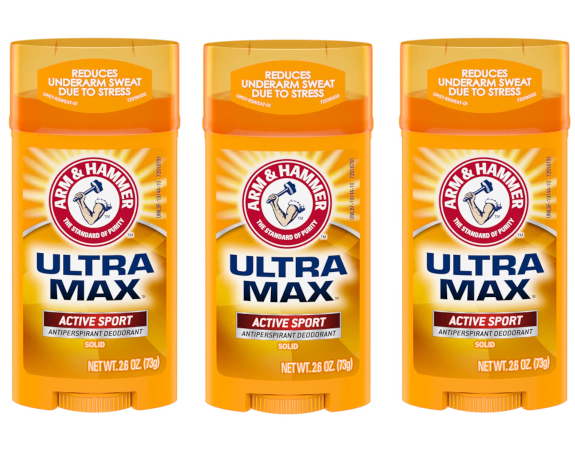 Arm & Hammer UltraMax Active Sport solid deodorant stick 3-pack for daily protection