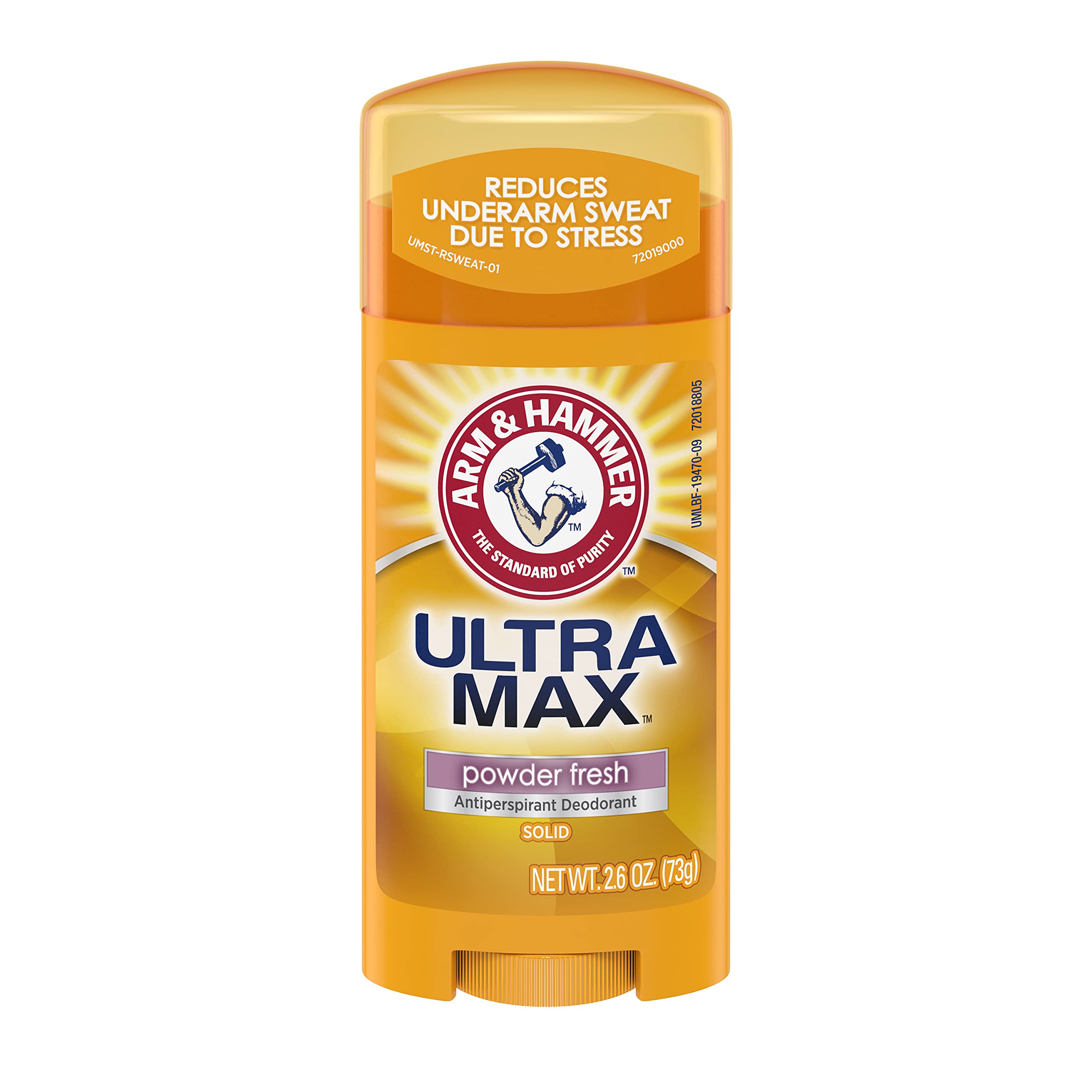 Arm & Hammer Ultramax deodorant applied on skin with clear, quick-drying formula