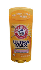 Arm & Hammer Ultramax invisible solid powder fresh 2-pack label closeup highlighting scent.