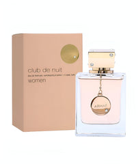 Armaf Club De Nuit for Women bottle side view highlights refined scent character.