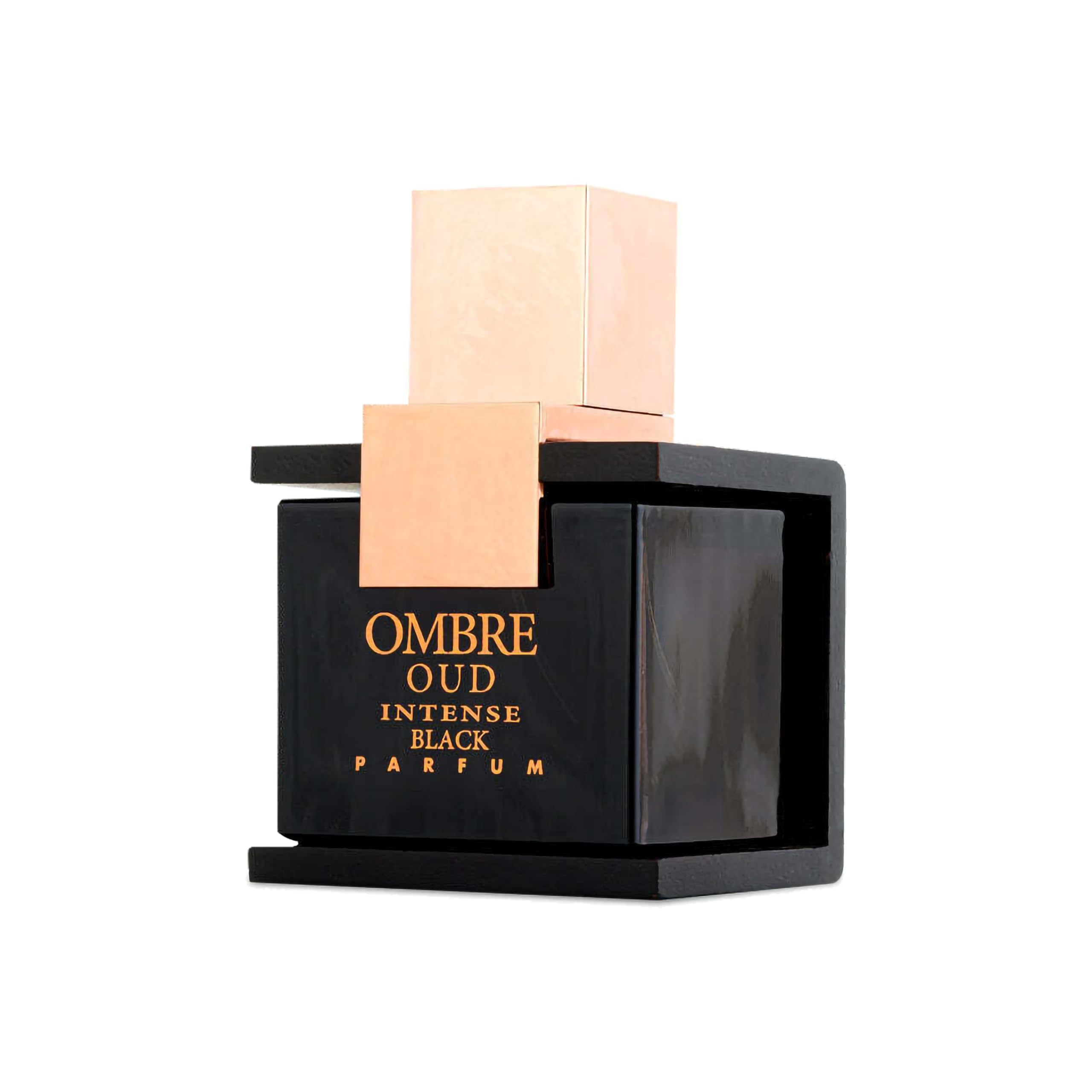 Armaf Ombre Oud Intense Black bottle front, ideal for evening wear.