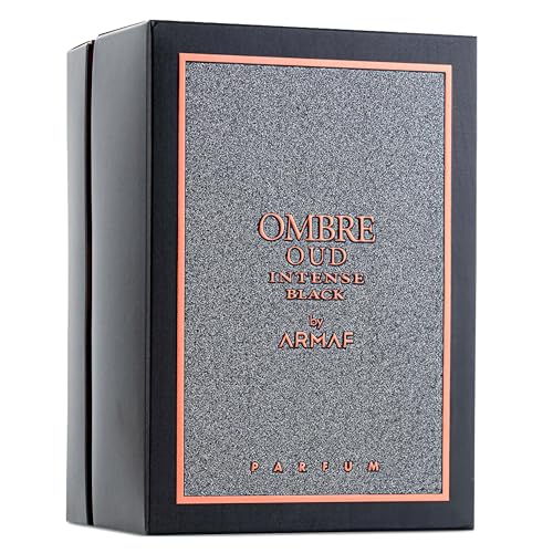 Armaf Ombre Oud Intense Black packaging, premium design for special occasions.