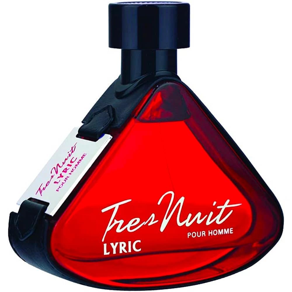 Armaf Tres Nuit Lyric cap close-up showcasing premium packaging for gifting