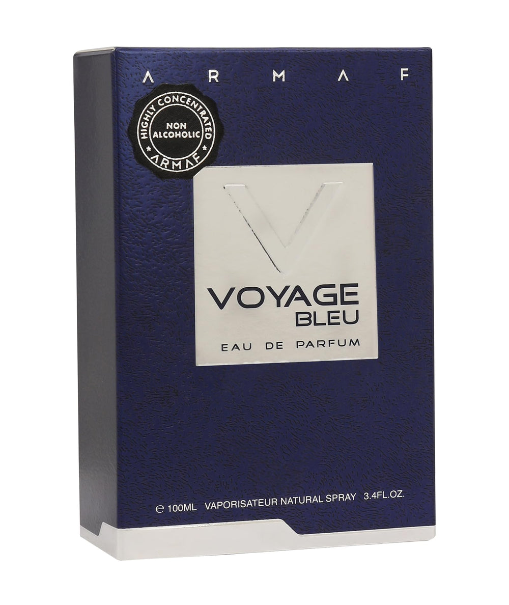 Armaf Voyage Blue packaging box, ready for gifting and travel.