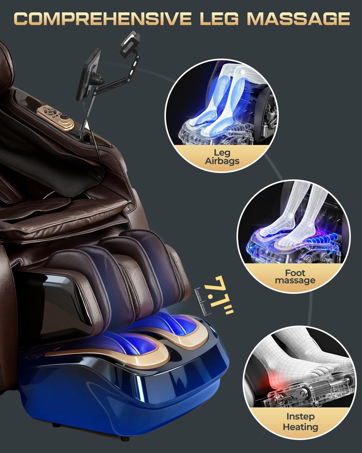 Armali 4D massage chair AI voice control for hands-free operation.
