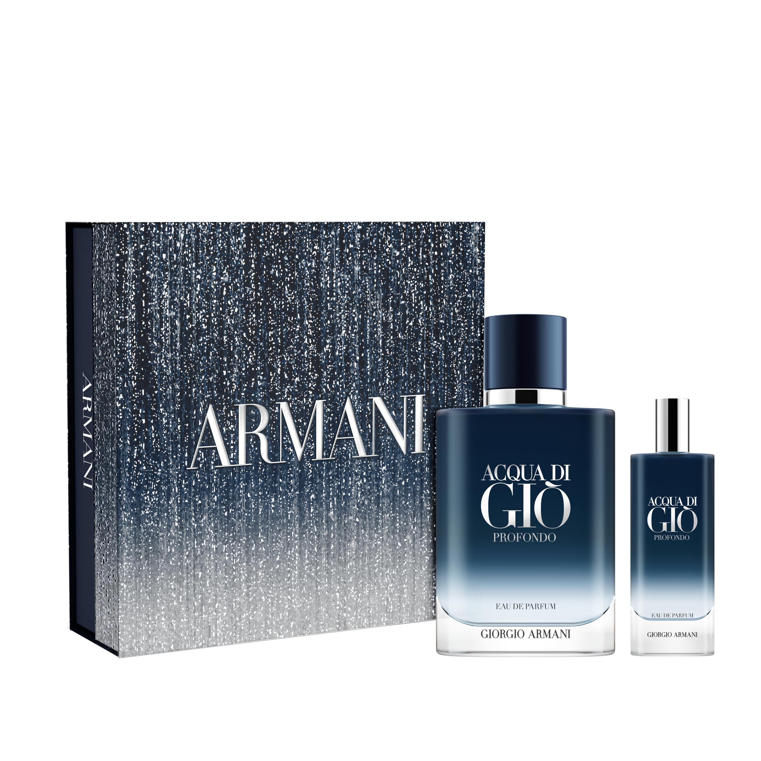 Armani Beauty Acqua di Giò Profondo bottle close-up for a fresh oceanic scent.