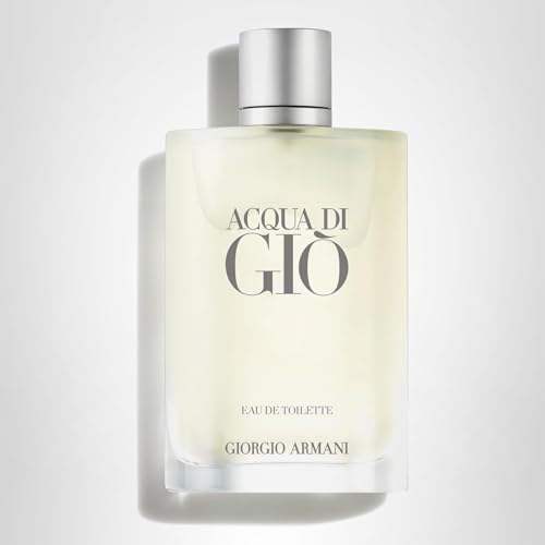 Armani Beauty Acqua di Gio sea-inspired bottle on shelf for everyday elegance.