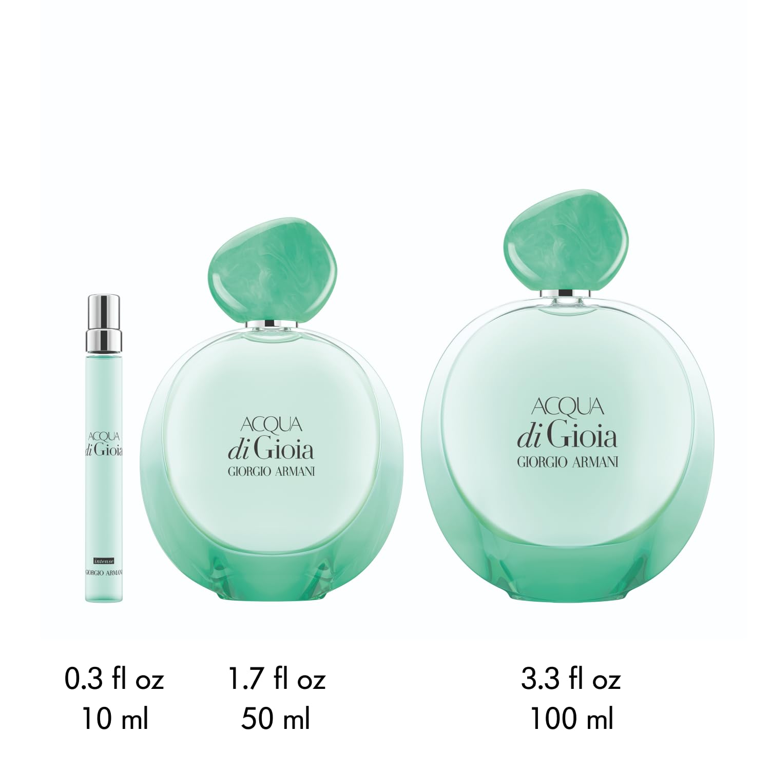 Armani Beauty Acqua di Gioia Intense glass detail catches light beautifully.
