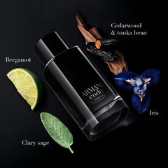 Armani Beauty Code Parfum bottle cap close-up highlighting premium detailing and luxury feel.