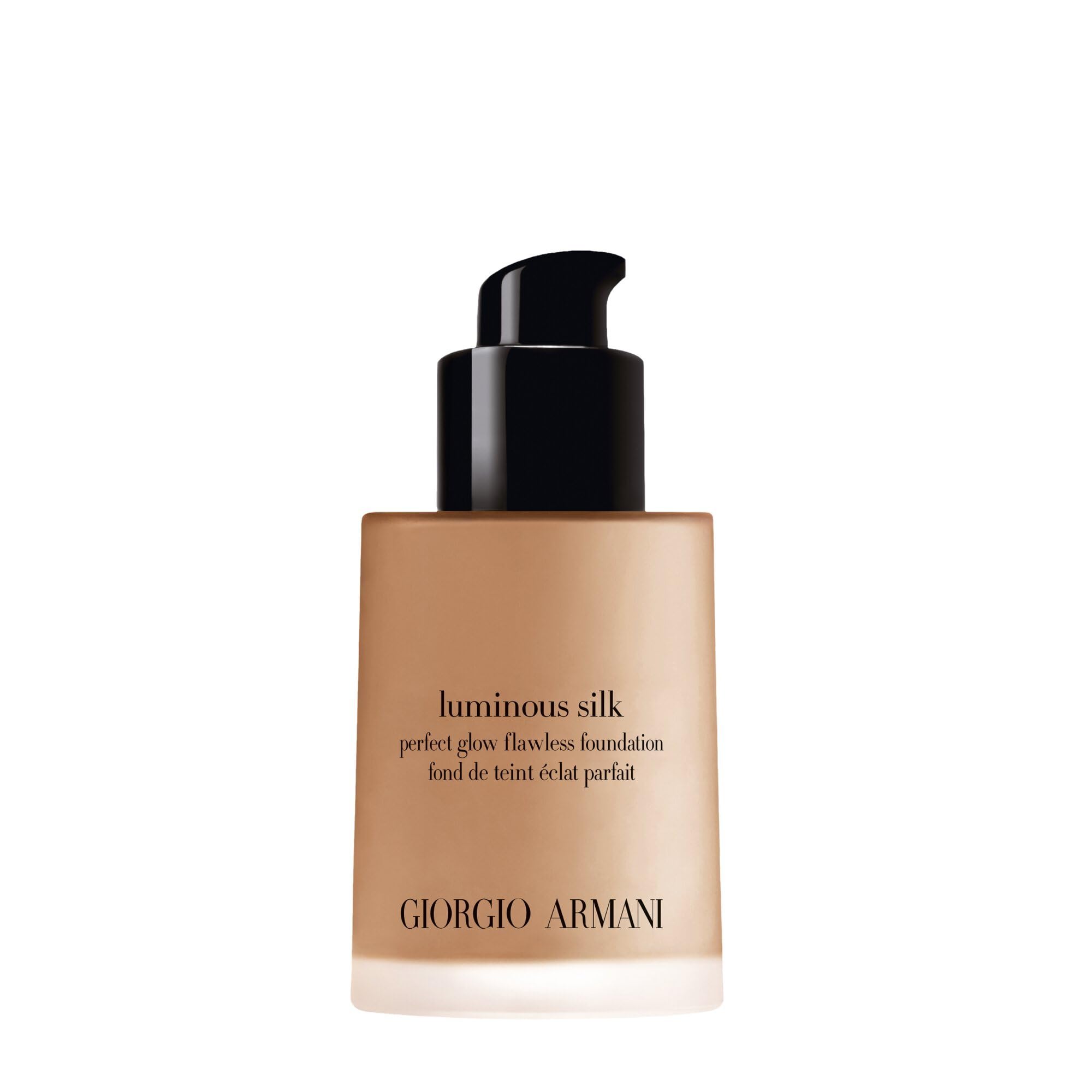 Armani Beauty Luminous Silk Foundation on the face with soft glow and satin finish.