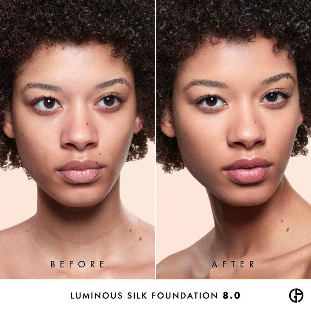 Armani Beauty Luminous Silk Foundation micro-fil technology for a balanced, natural glow.
