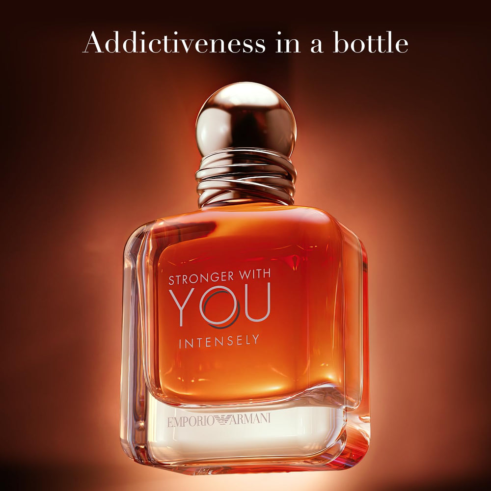 Armani Beauty Stronger With You Intensely travel-size 03oz; convenient for on-the-go testing.