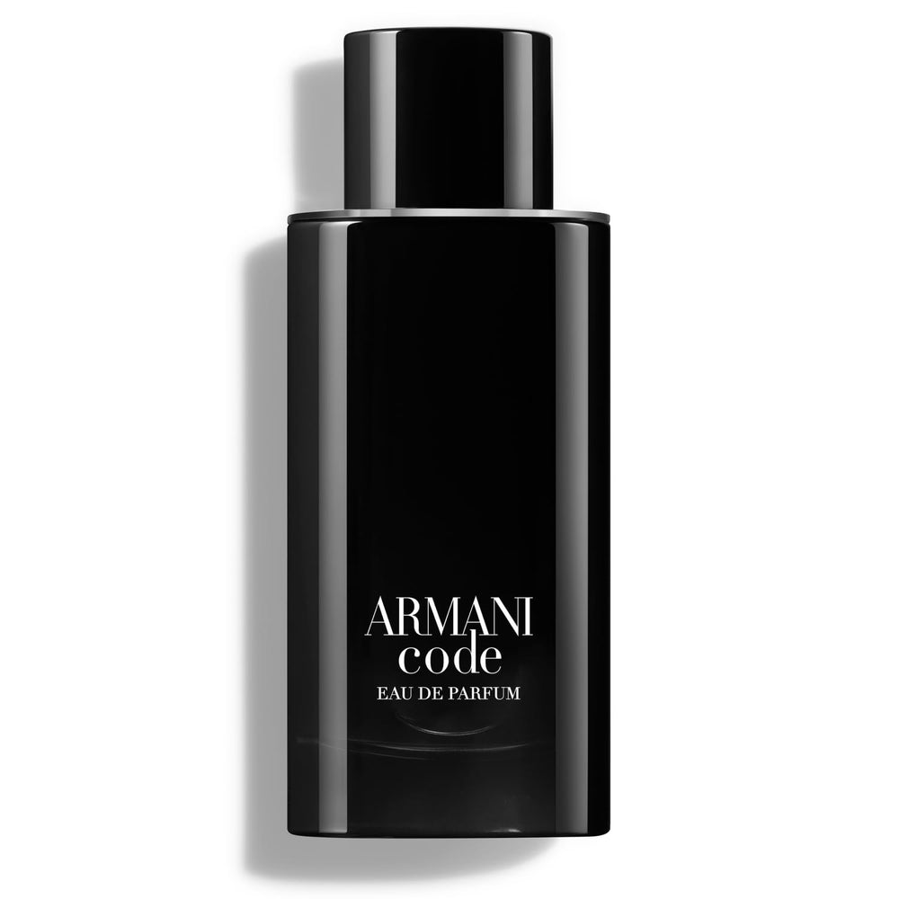 Armani Code EDP bottle close-up—bold evening fragrance for confident nights.