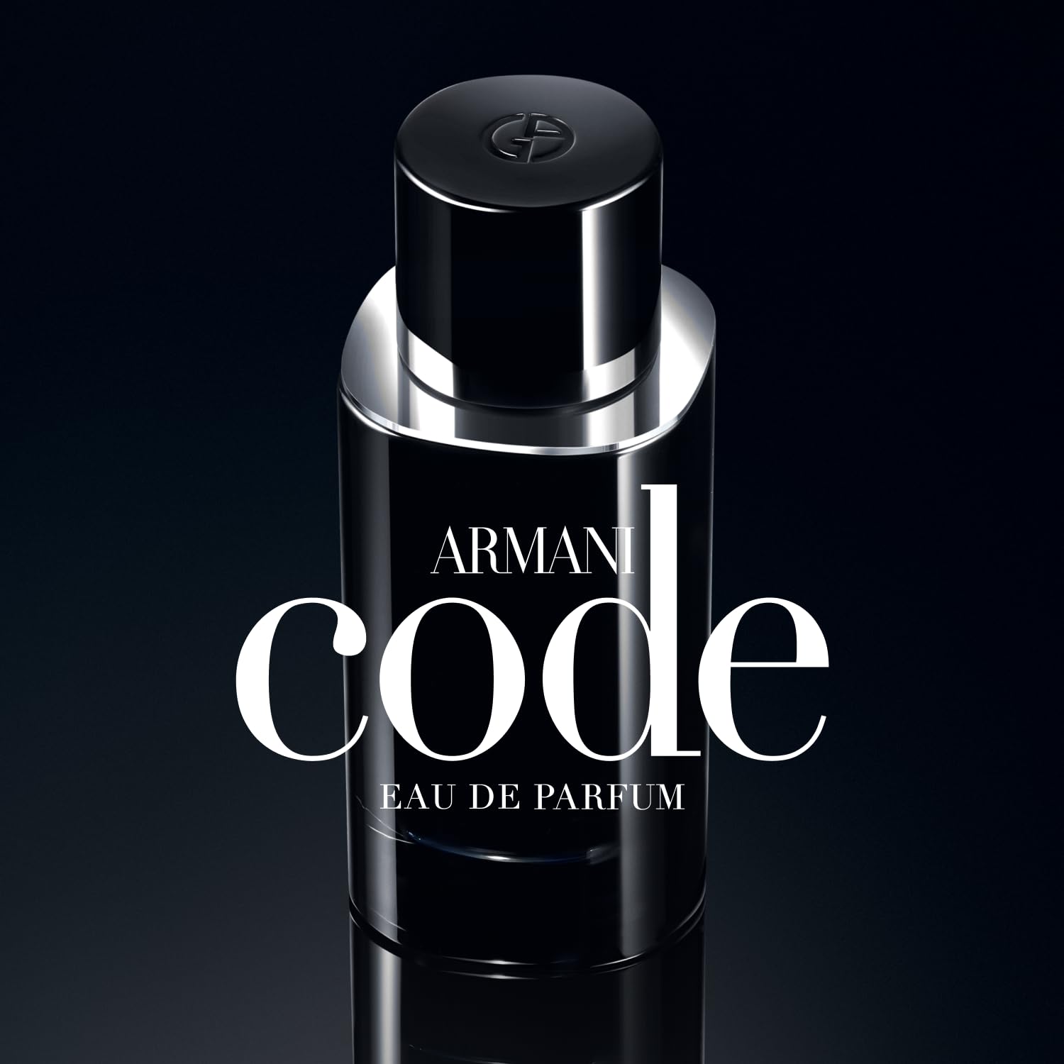 Armani Code Eau de Parfum cap detail emphasizes luxury finish and easy grip