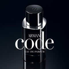 Armani Code EDP outer gift box—luxury packaging for special occasions.