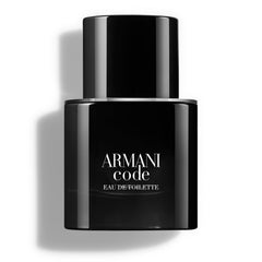 Armani Code EDT bottle featuring ambery woody notes for a sophisticated signature scent.