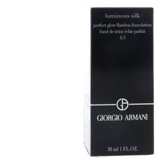 Swatch of Armani Beauty Luminous Silk on skin for sheer to medium coverage.