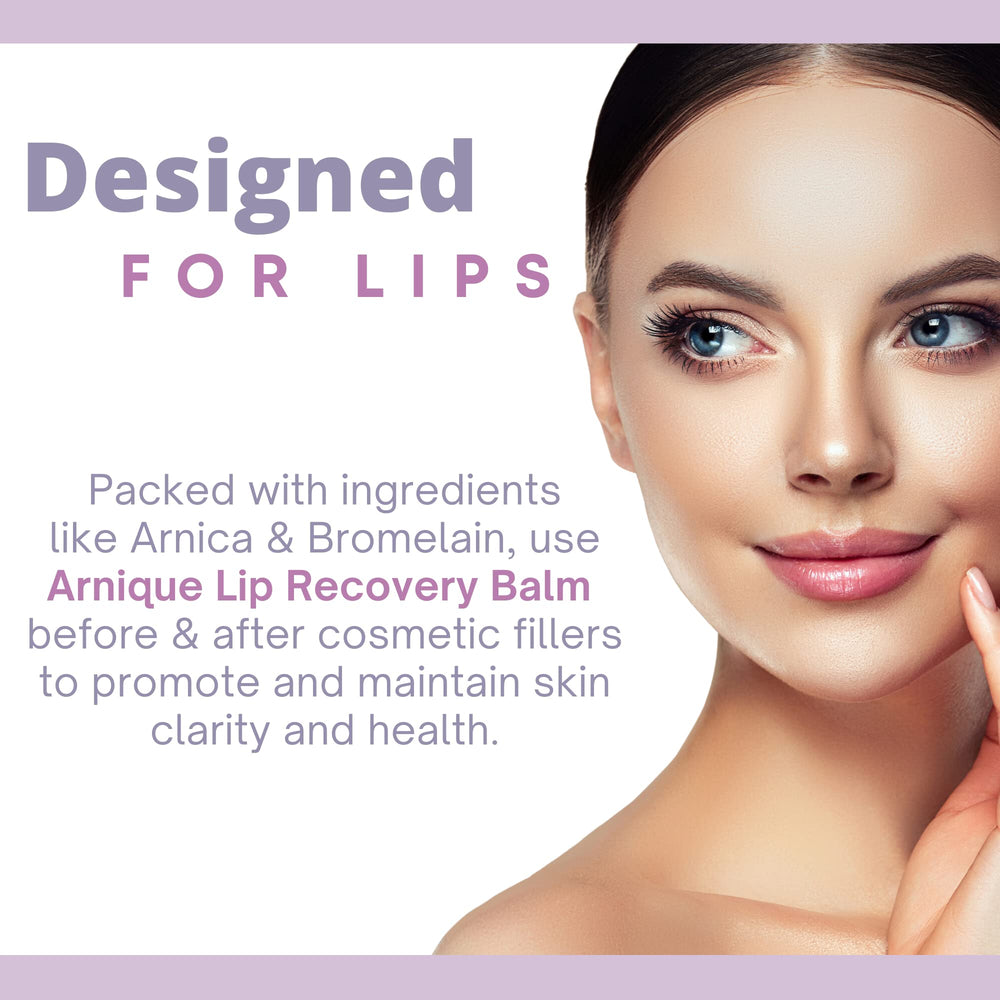Tender lips post-injection being cared for with Arnica balm.