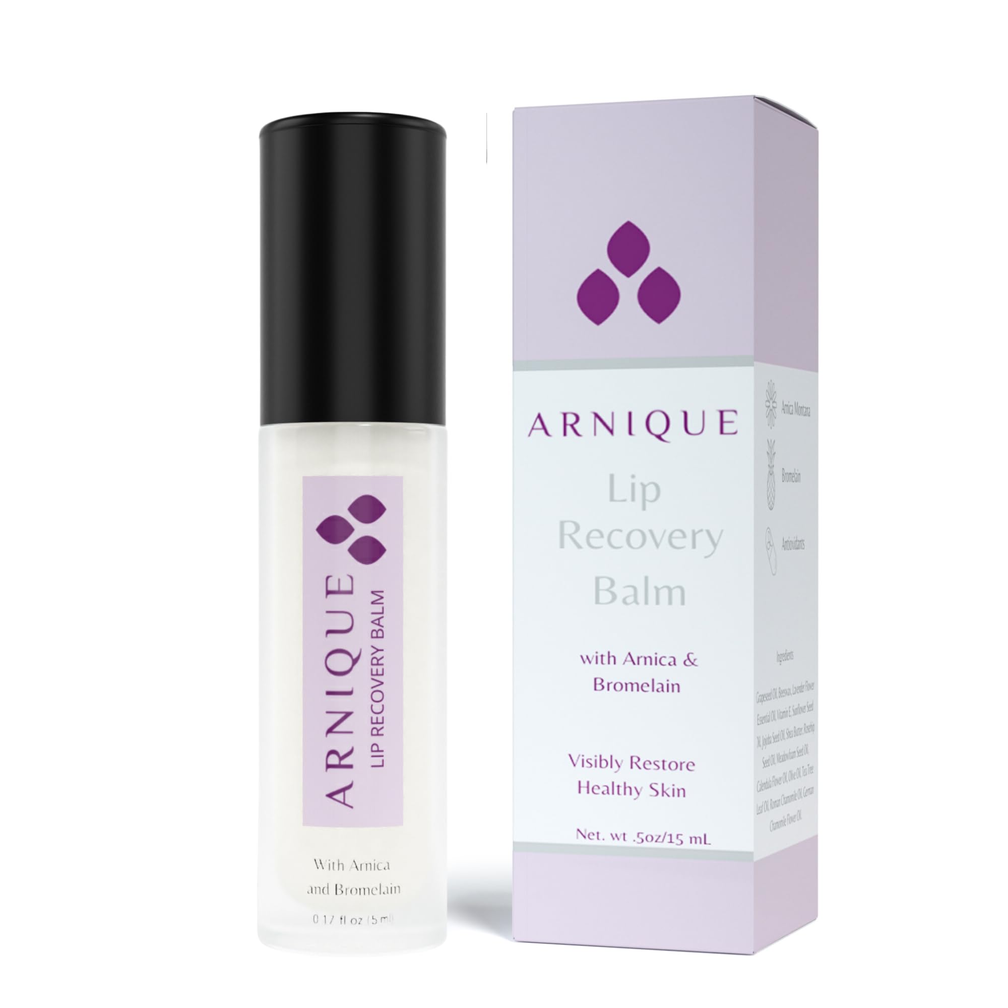 Vanity display with Arnique Lip Balm in daily lip care routine.