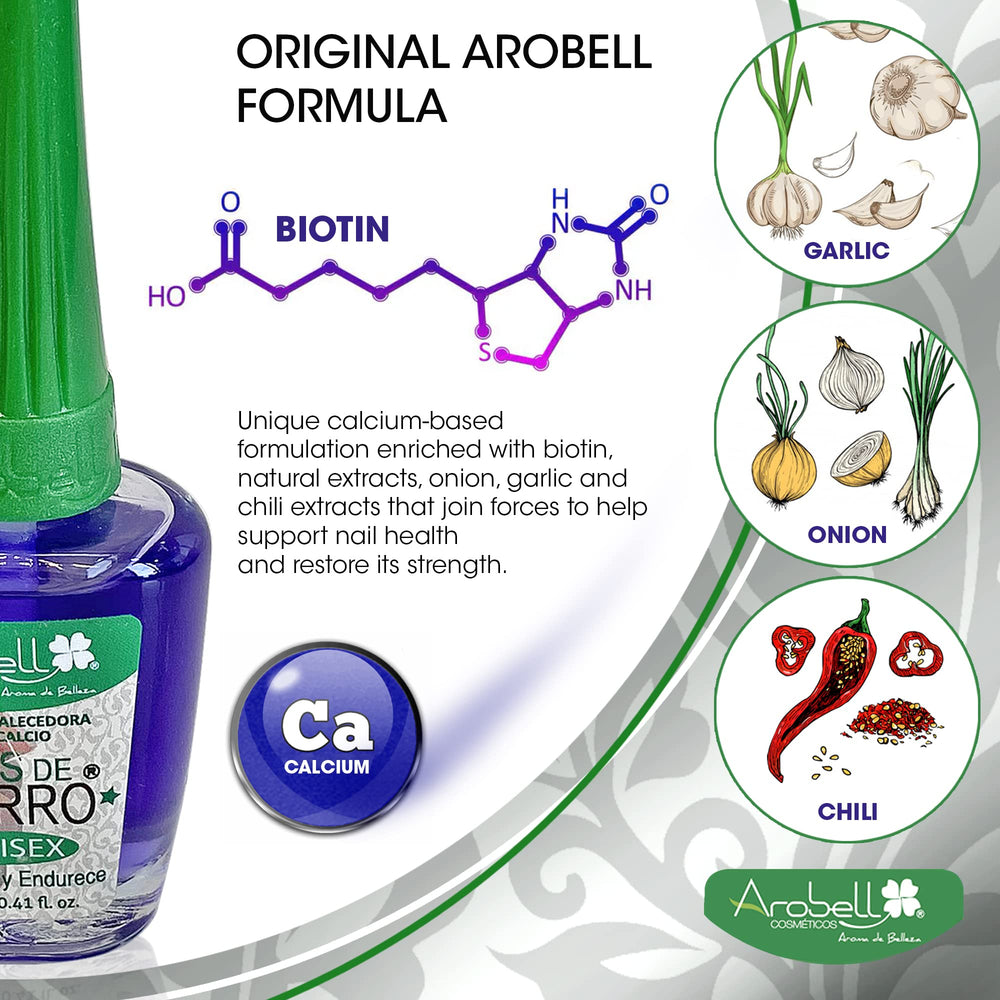 Arobell Iron Nail Hardener applied coat on nail tips promotes durability