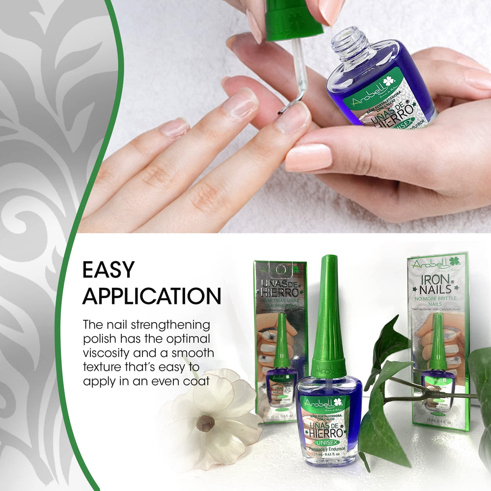 Arobell Iron Nail Hardener base coat use protects nails during color