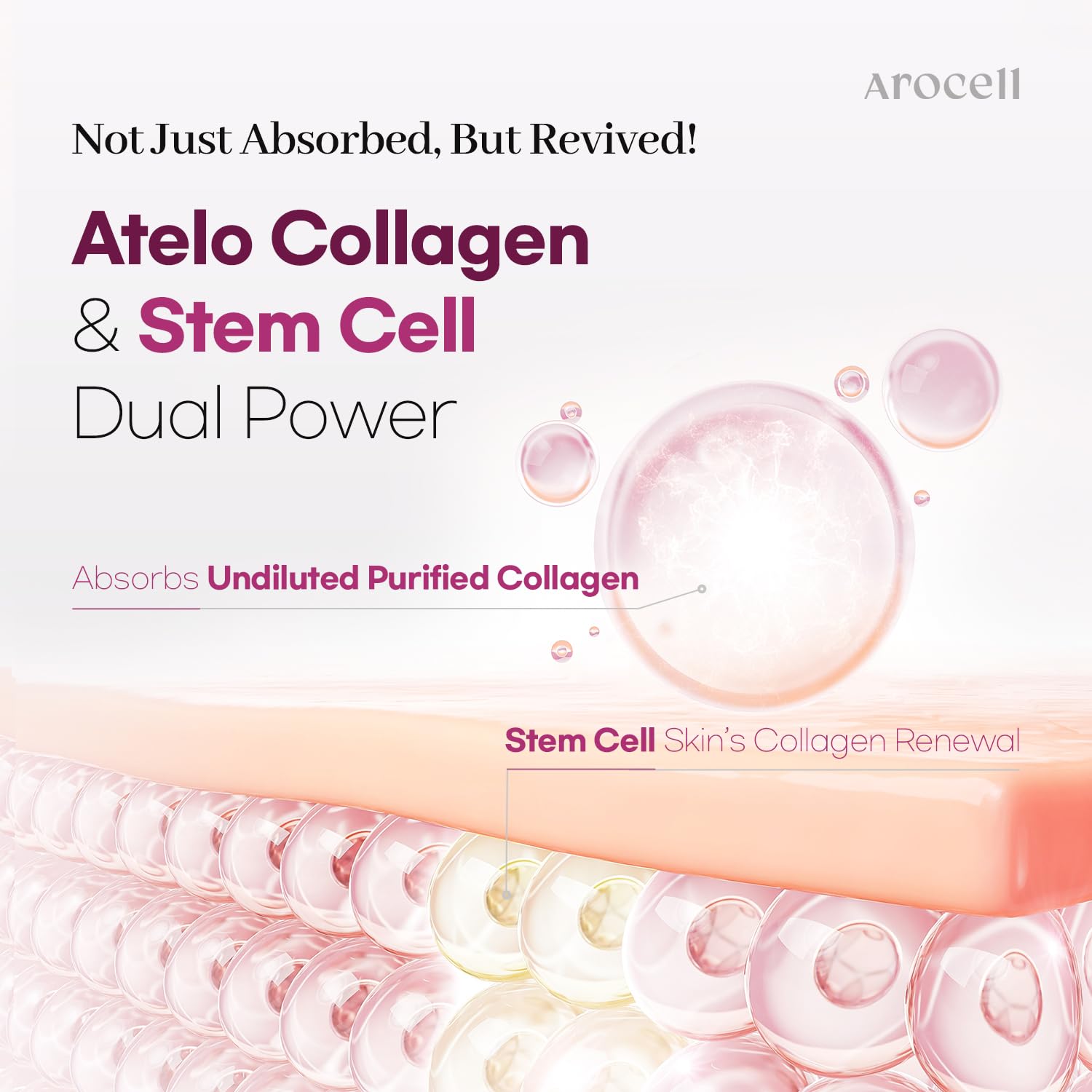AROCELL OFFICIAL Three-types hyaluronic acid infusion delivers lasting moisture