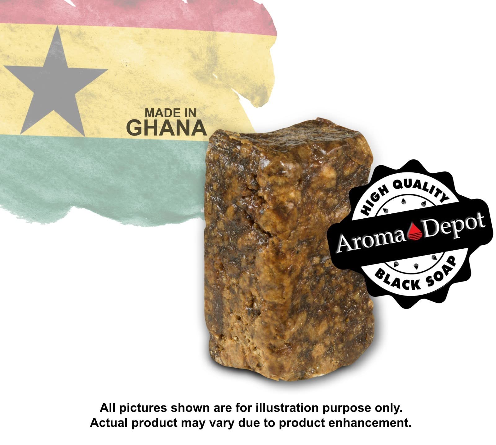 Aroma Depot soap bar on wooden background for an earthy skincare ritual.