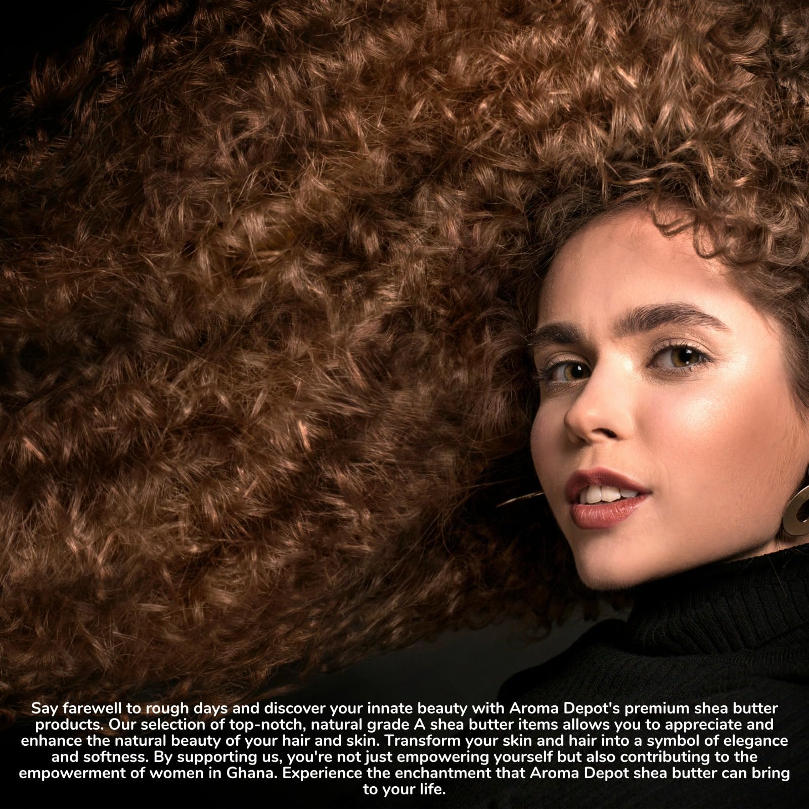Aroma Depot Shea Butter for hair care signals natural conditioning.