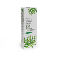 Aroma Magic Neem & Tea Tree Face Wash rich lather demonstrates gentle cleansing