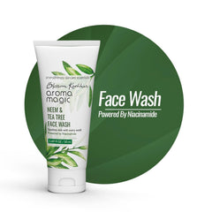 Aroma Magic Neem & Tea Tree Face Wash pump bottle ready for daily skincare routine