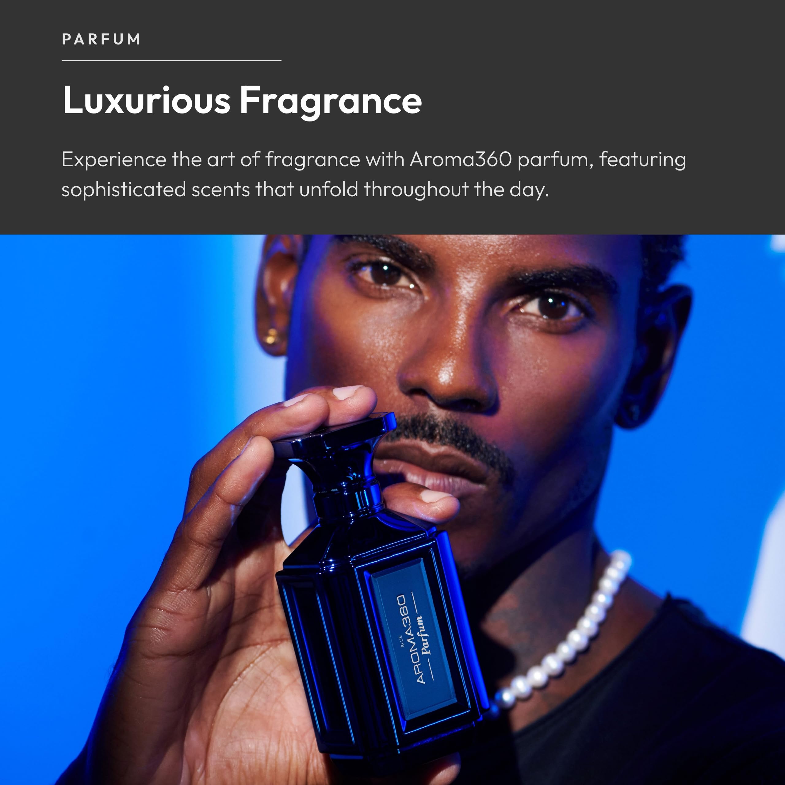 Aroma360 Women's Perfume packaging uses eco-friendly materials for responsible luxury.