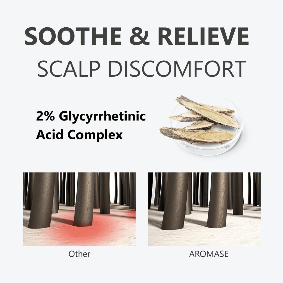 Aromase 5 Juniper Purifying Liquid Shampoo lather demonstrates gentle cleansing for sensitive scalps.