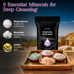 Aromasong bath salt pour action captures mineral-rich soak for luxurious spa-like moments