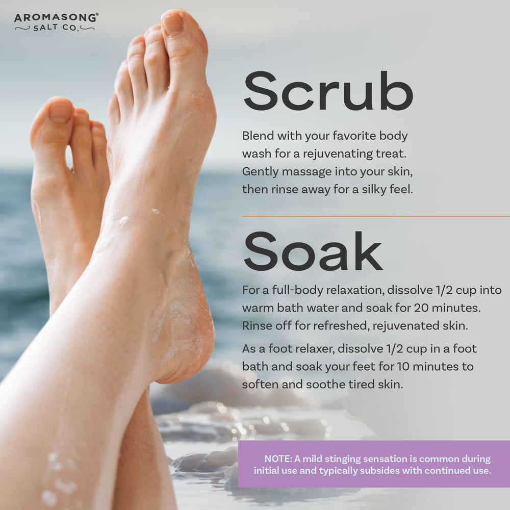 Aromasong RAW Magnesium Bath Flakes Lavender bulk pack ideal for long soaks.
