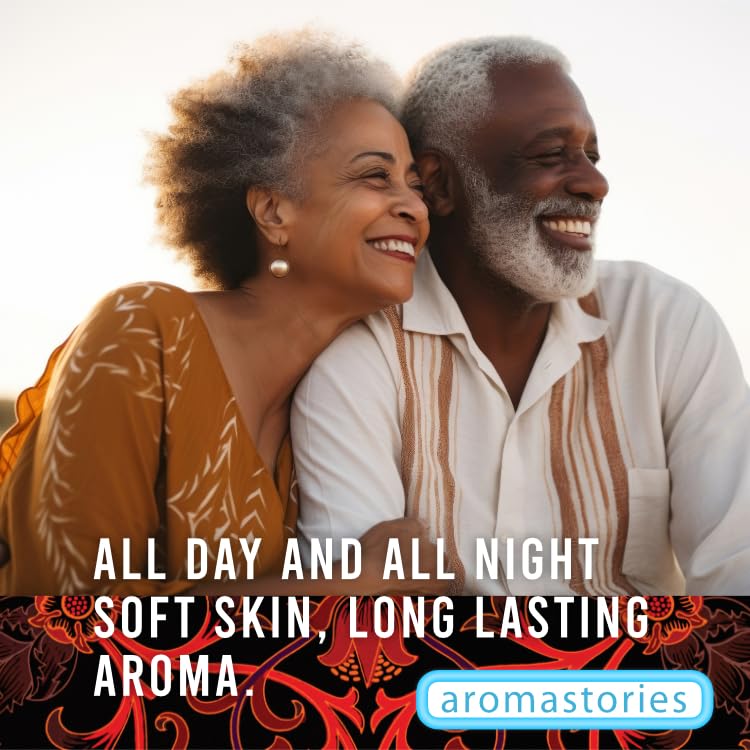 Aromastories Patchouli Musk body butter after shower skin feels nourished.