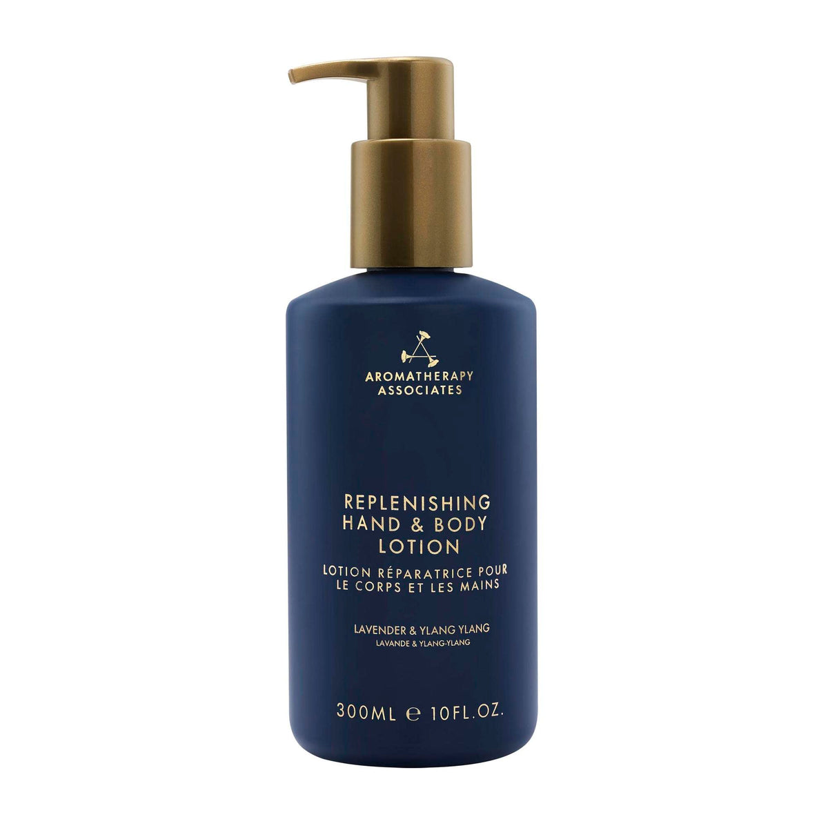 Aromatherapy Associates Balance bottle being poured for daily skin hydration