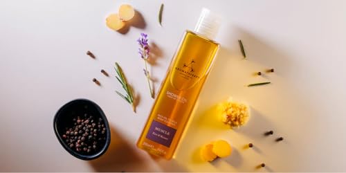 Aromatherapy Associates De-Stress Muscle Shower Oil milky texture during rinse.