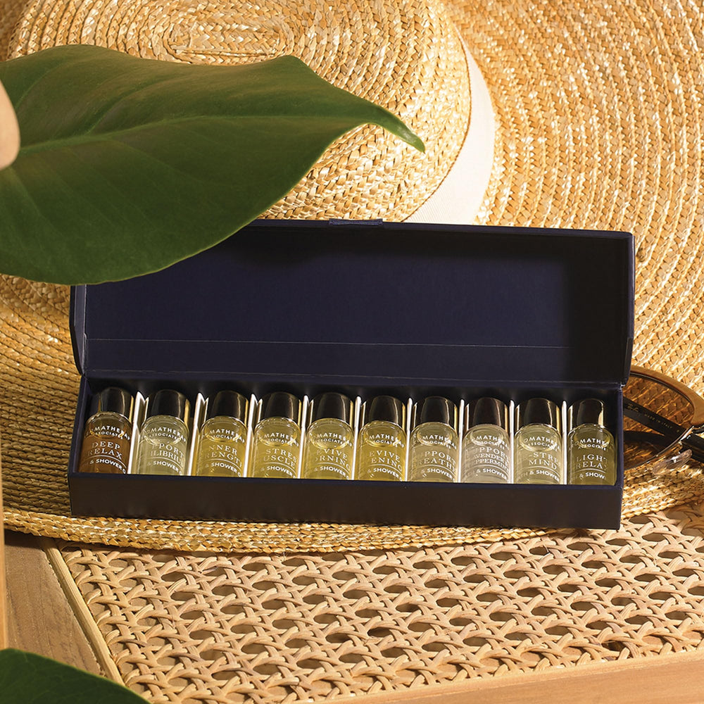 Aromatherapy Associates gift box closure showing a ready-to-gift relaxation set.