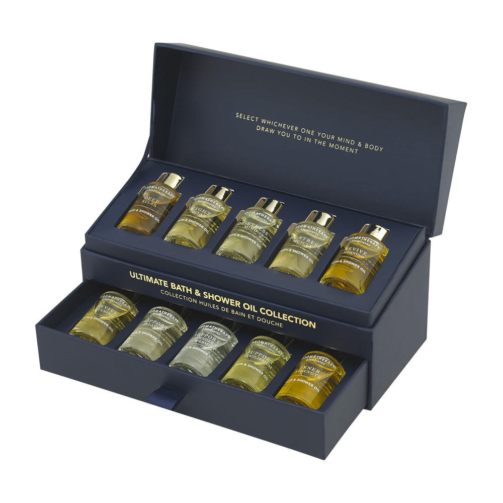 Aromatherapy Associates gift box open for easy gifting and pampering.