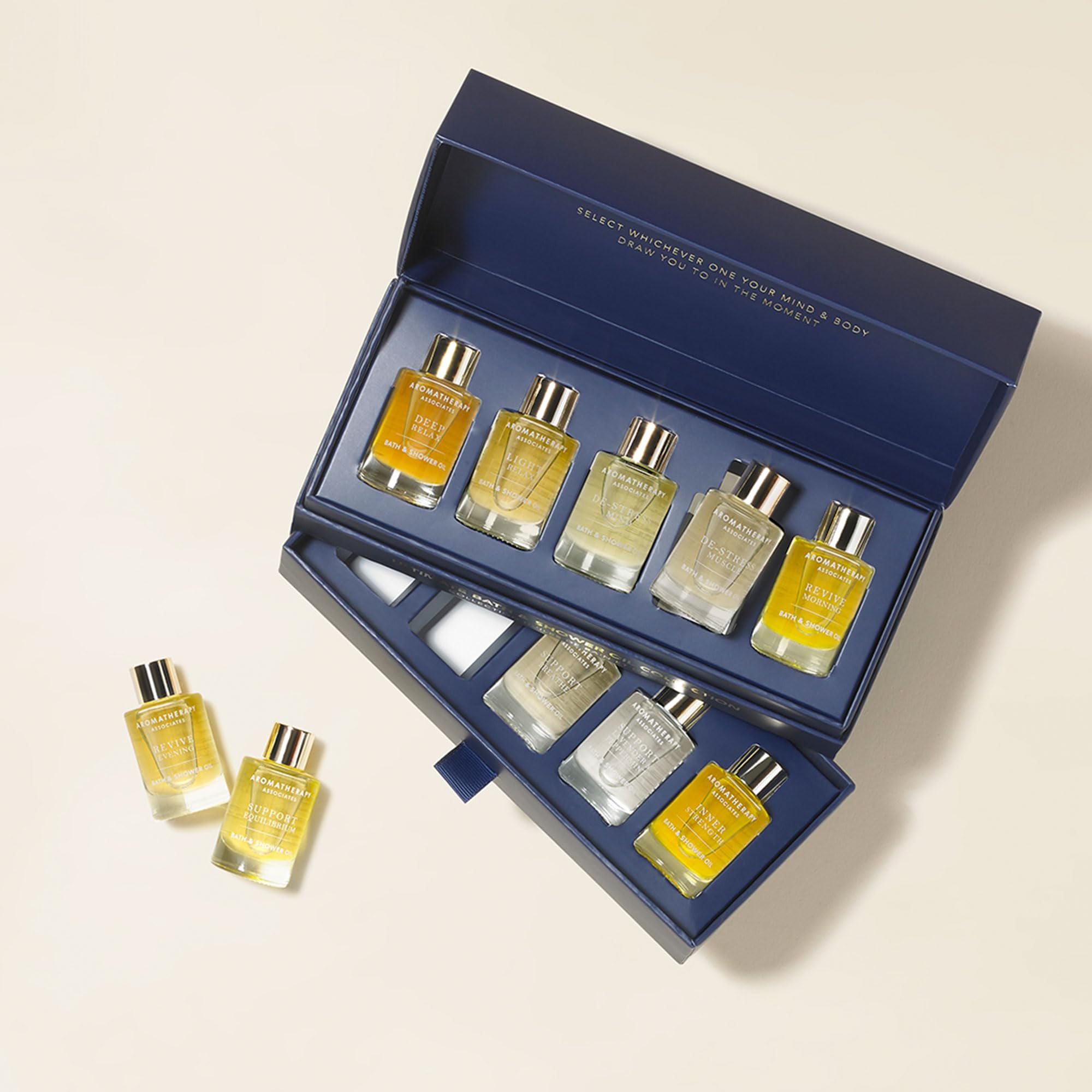 Aromatherapy Associates London handcrafted label closeup emphasizing vegan cruelty-free craft.