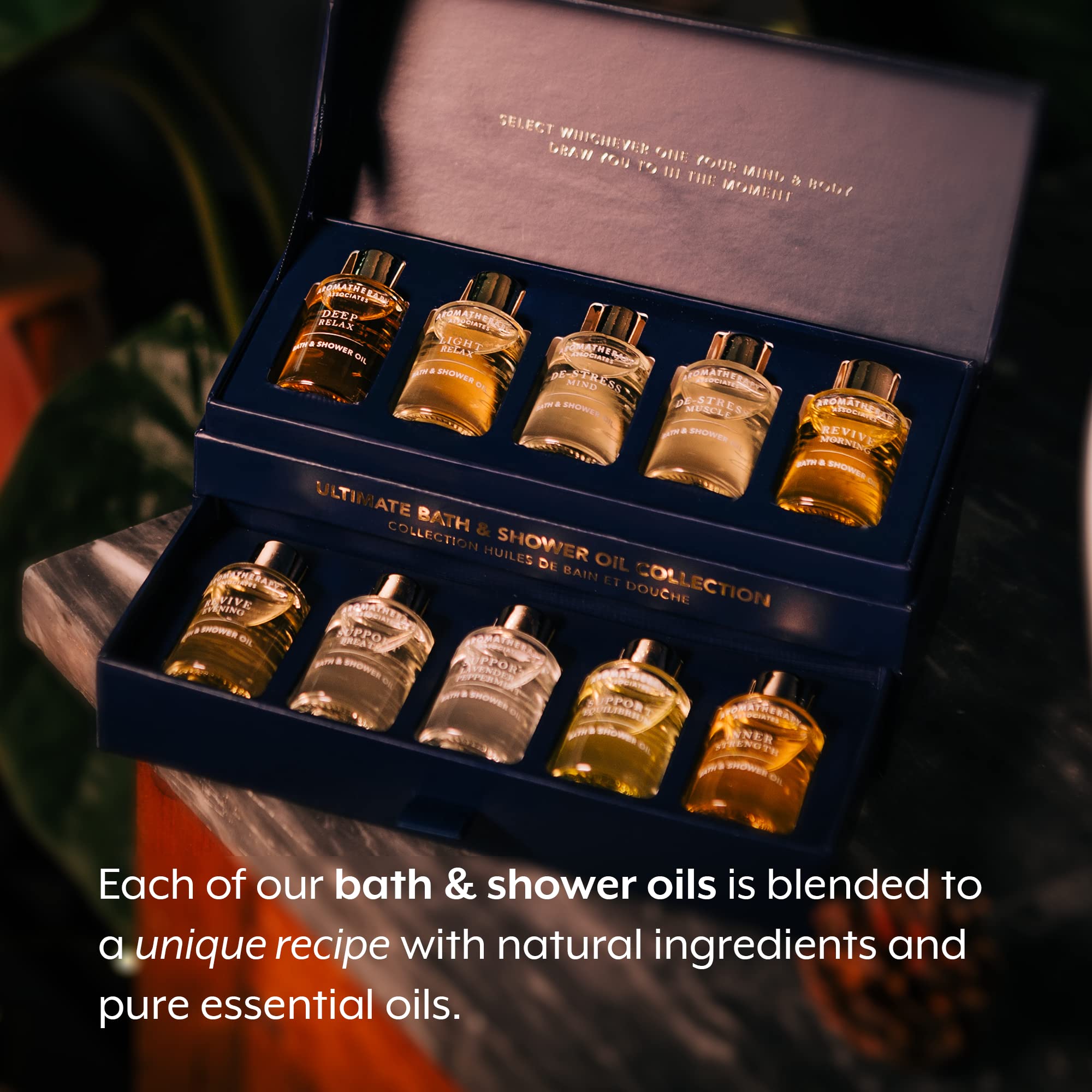 Aromatherapy Associates mini oil bottles collection for varied experiences.
