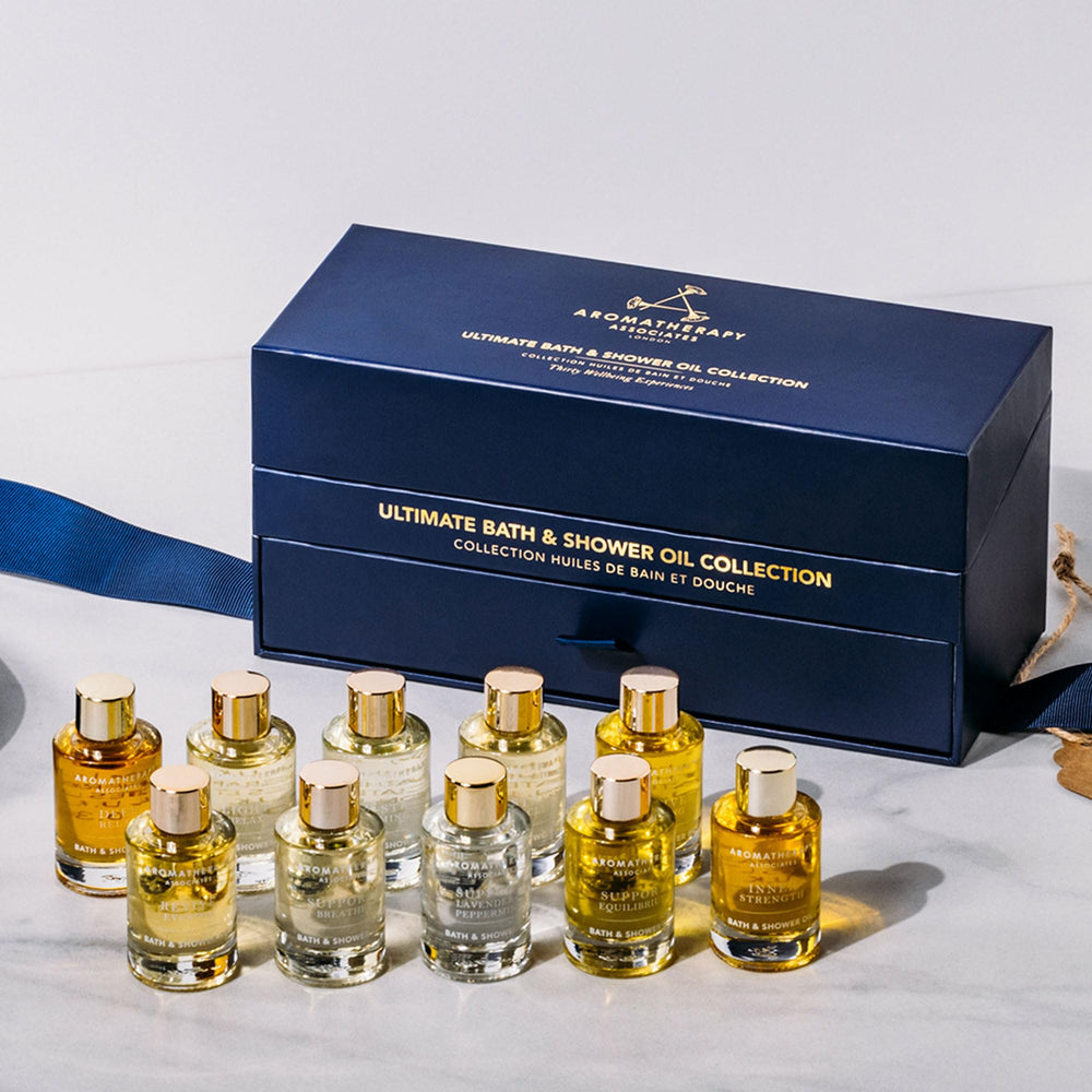 Aromatherapy Associates natural oils closeup highlighting pure botanical ingredients.