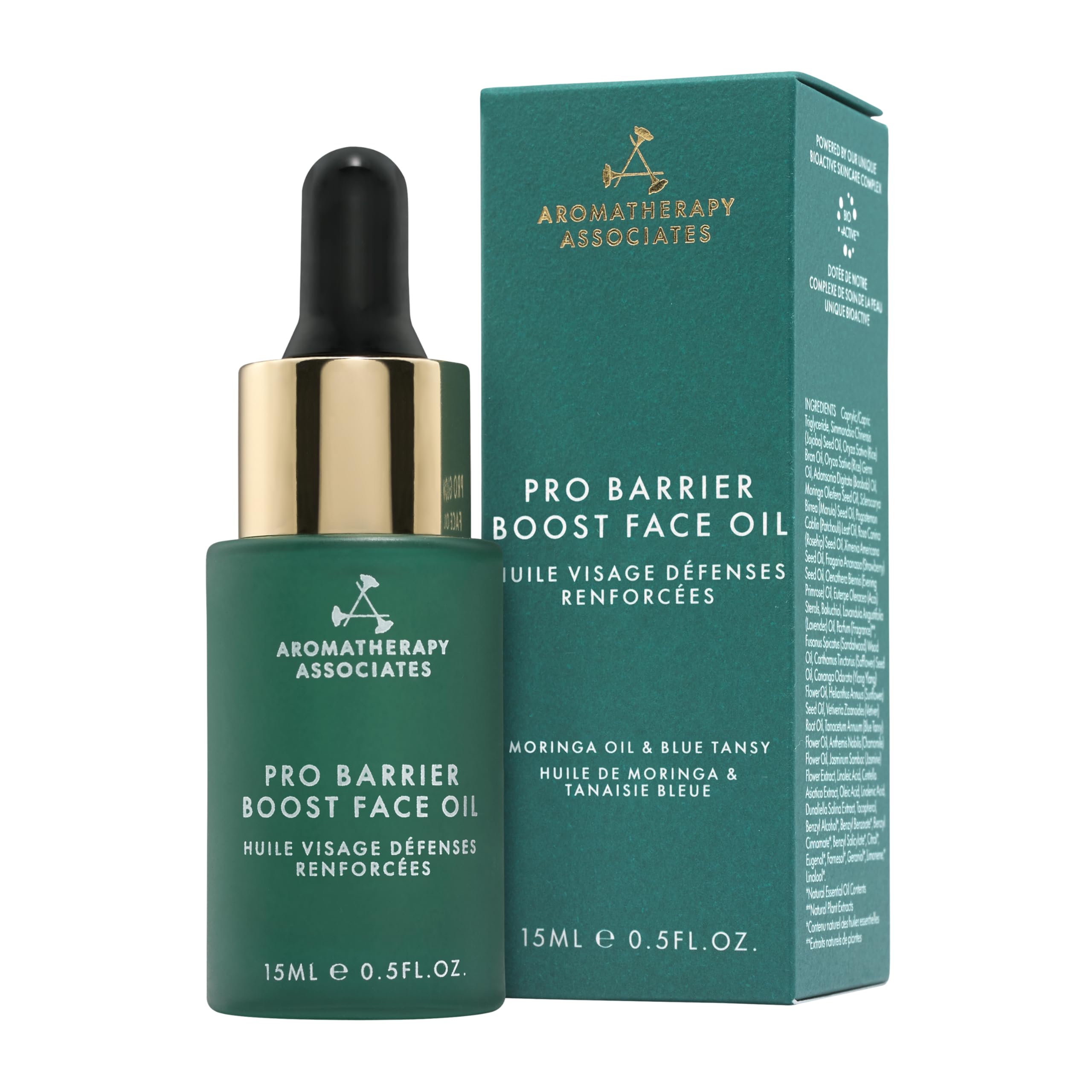Aromatherapy Associates Pro Barrier Boost bottle on a clean surface for daily hydration