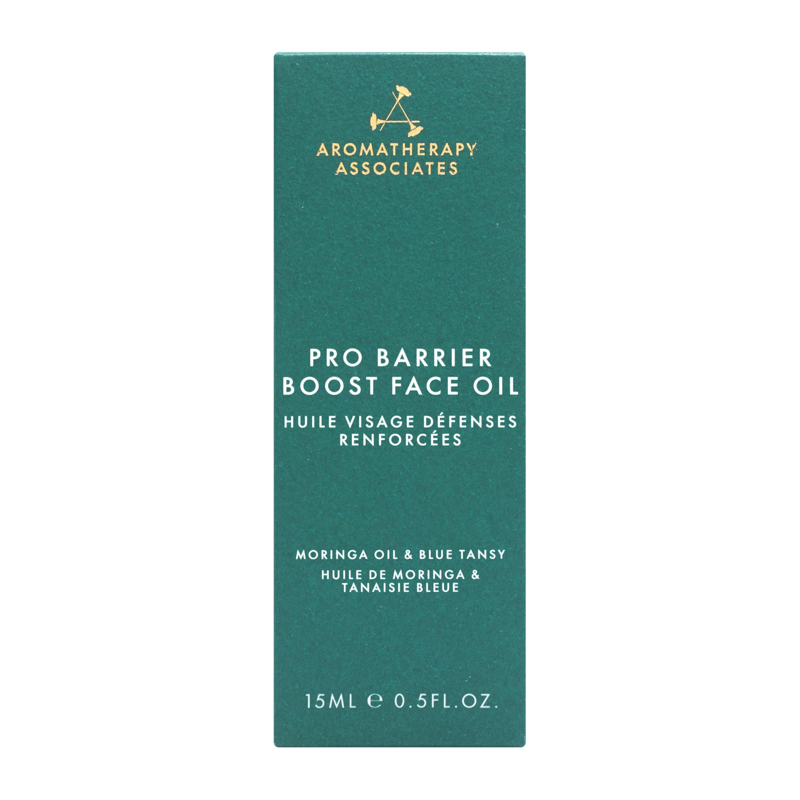 Close-up of Aromatherapy Associates Pro Barrier Boost texture with light oil droplets
