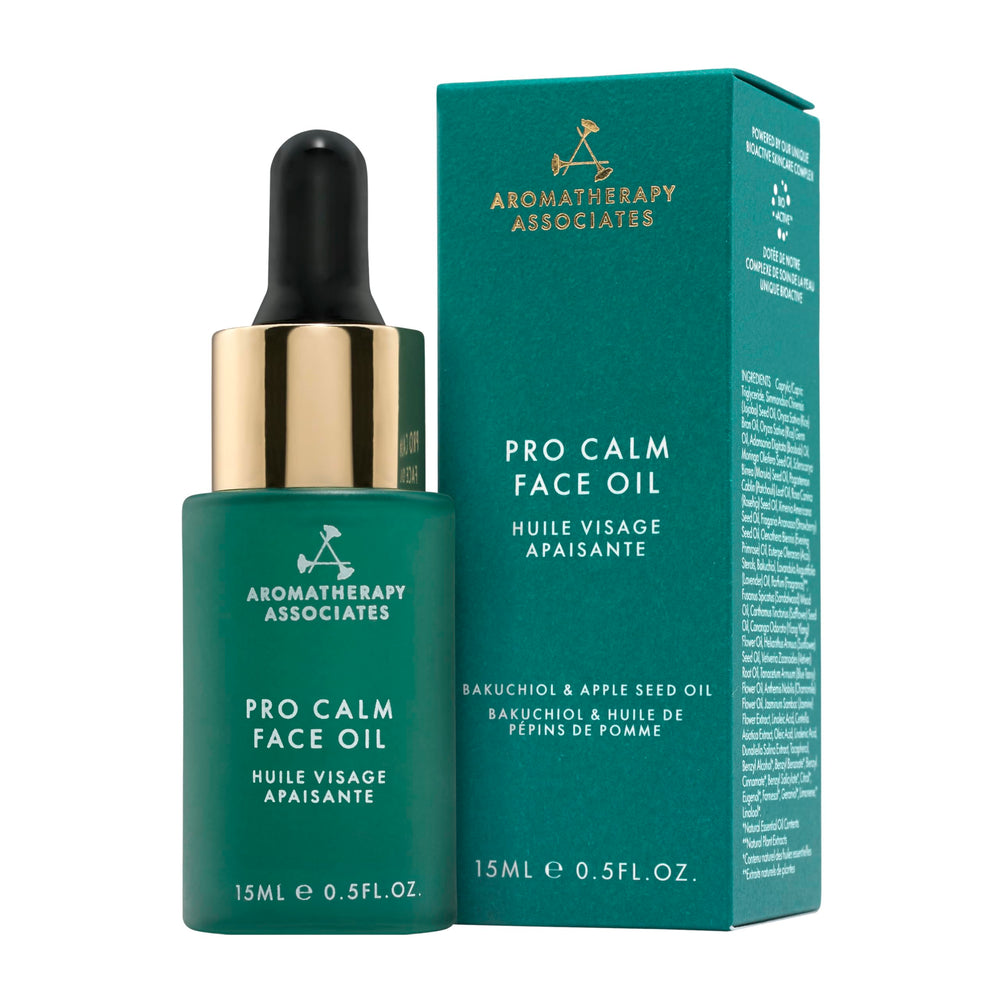 Aromatherapy Associates Pro Calm Face Oil bottle closeup for soothing skin support